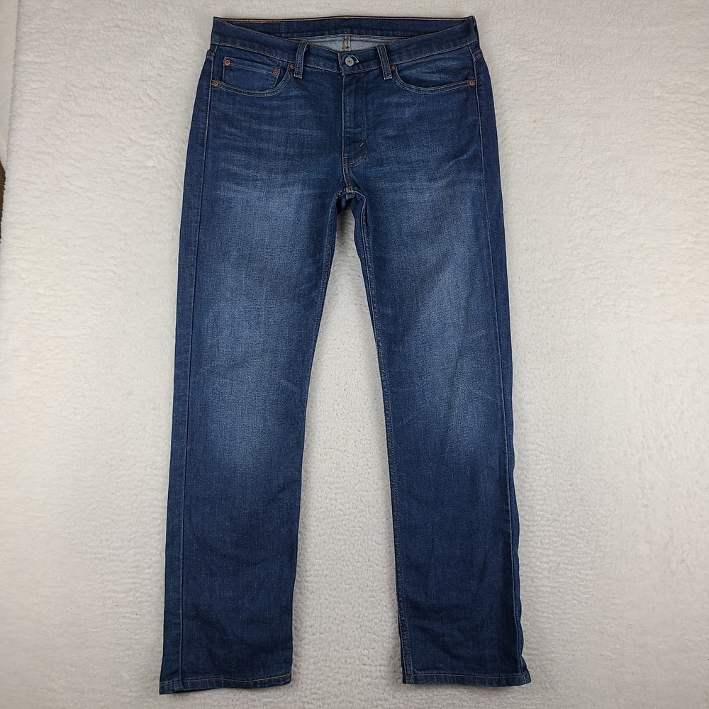 Levi's 514 Jeans‎ Mens 34x34 Blue Straight Fit Dark Wash Denim